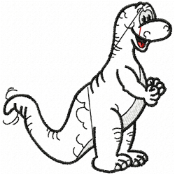 Dinosaur Embroidery Design 6 Dinosaur Embroidery Design 6